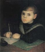 Diego Rivera The Child Writing the word oil painting artist